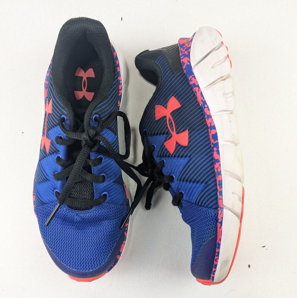 Under Armour Youth 1.5 Blue/Coral Sneakers
